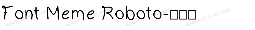 Font Meme Roboto字体转换